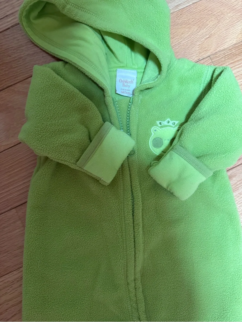 VINTAGE OSHKOSH BABY ALIEN ONE PIECE GREEN M(3/6)